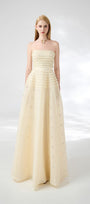 Cline Strapless Stone Organza Floor Length Dress - MEAN BLVD