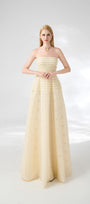 Cline Strapless Stone Organza Floor Length Dress - MEAN BLVD