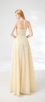Cline Strapless Stone Organza Floor Length Dress - MEAN BLVD