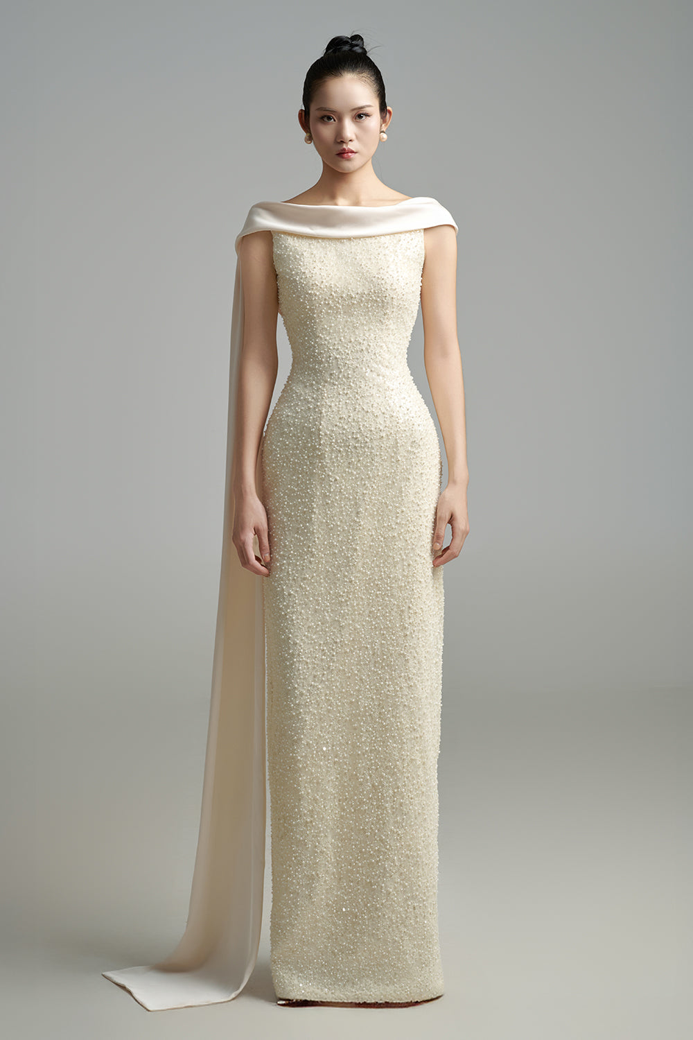 Women's Aitana Sheath Open Back Polyester Maxi Dress XXS/XS/S/M/L/XL/XXL/3XL/Customize Cream Beige MEAN BLVD Women's Aitana Sheath Open Back Polyester Maxi Dress XXS/XS/S/M/L/XL/XXL/3XL/Customize Cream Beige MEAN BLVD