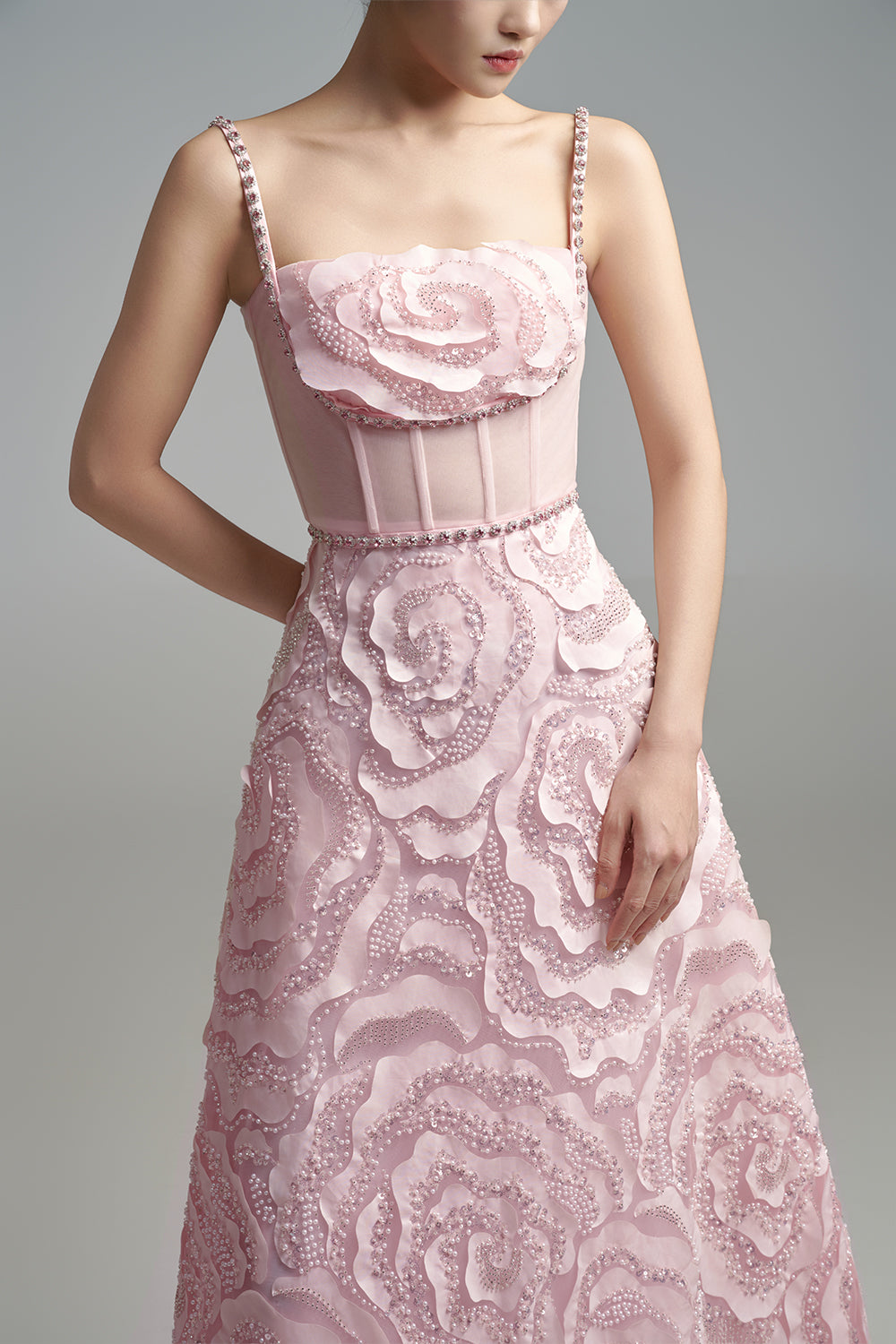 Miracle A-line Bead Polyester Maxi Dress