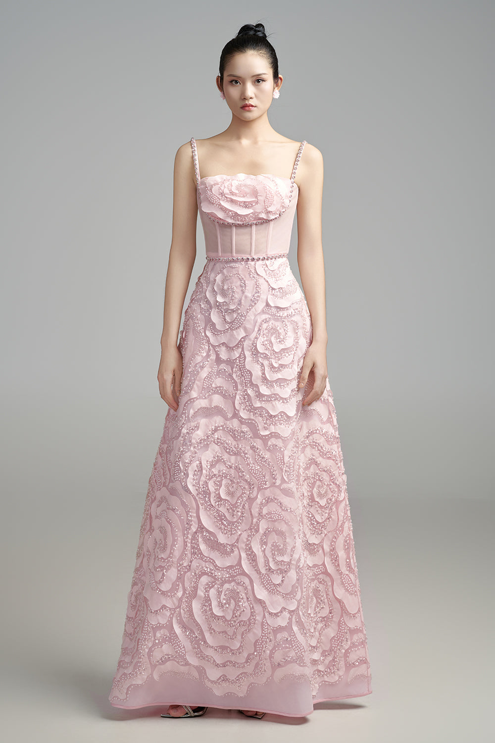 Miracle A-line Bead Polyester Maxi Dress