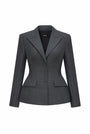 Clara Peplum Button Blazer