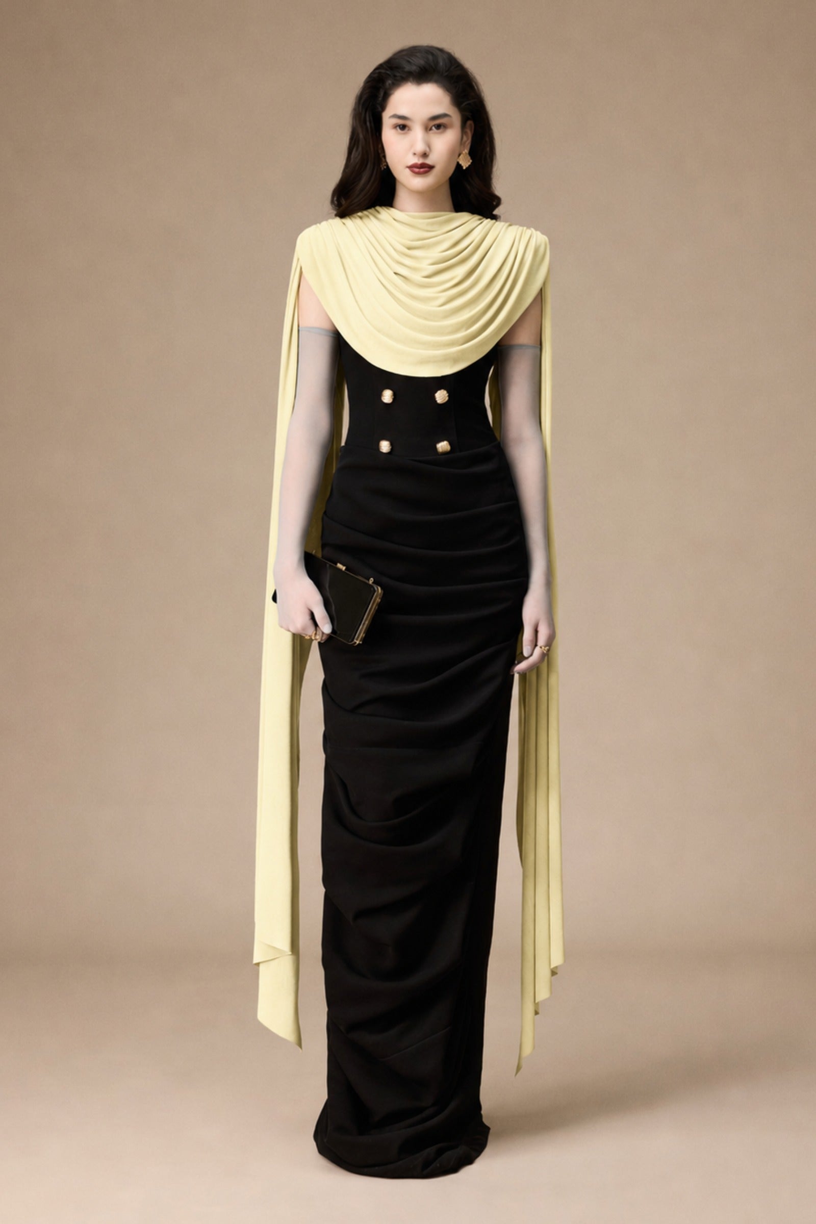 Volley Draped Maxi Dress
