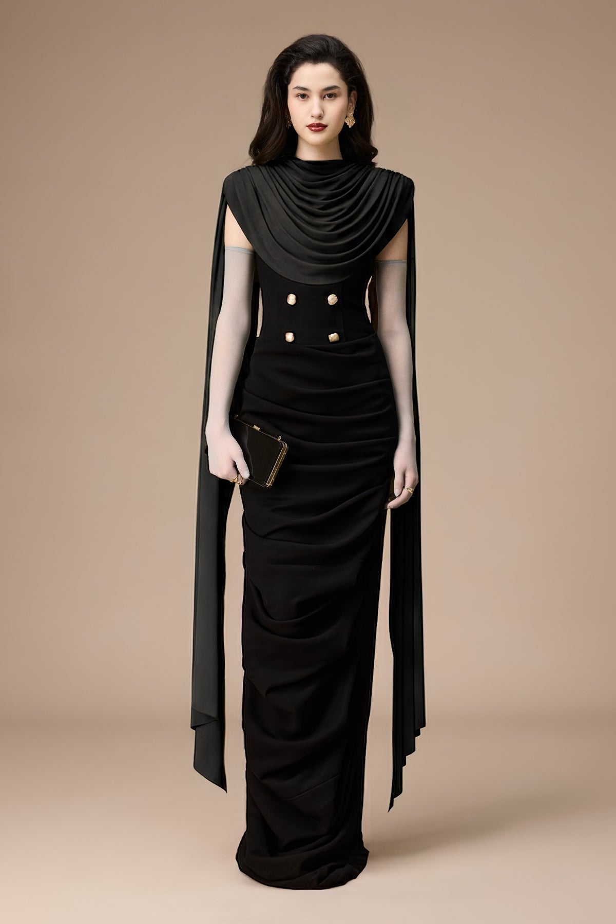 Volley Draped Maxi Dress