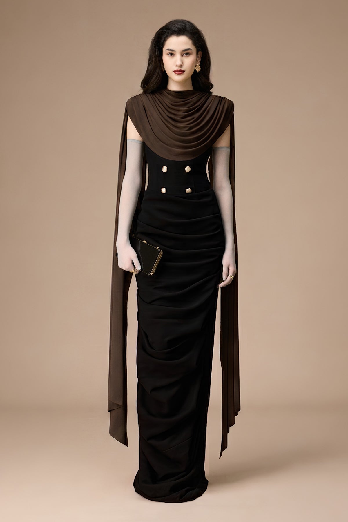 Volley Draped Maxi Dress