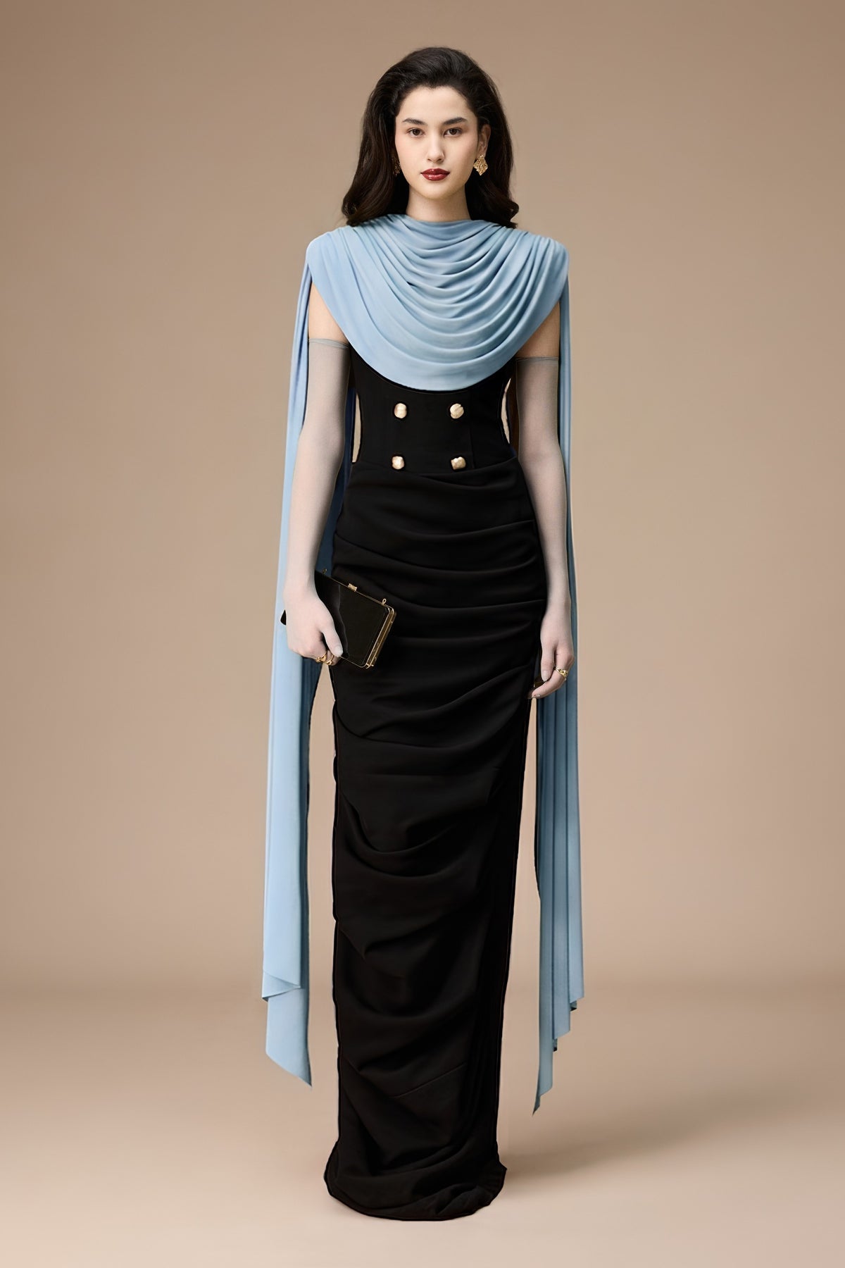 Volley Draped Maxi Dress