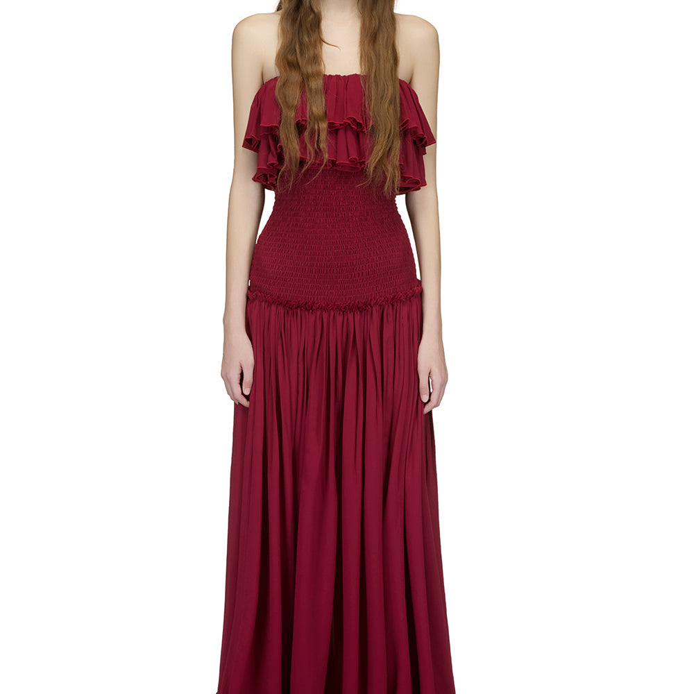 Vael Ruffle Maxi Dress - MEAN BLVD
