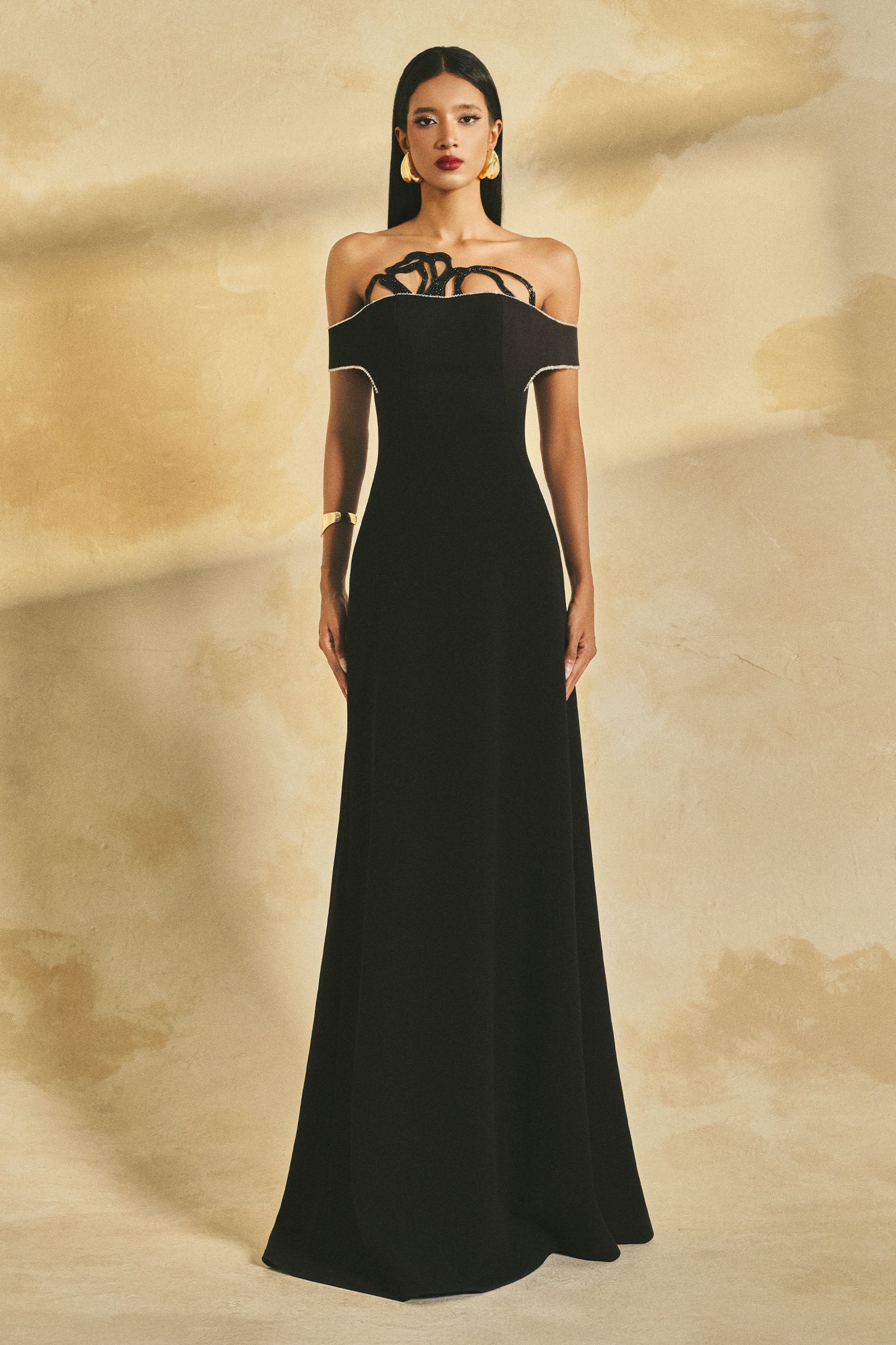 Vale Off-Shoulder Maxi Dress - MEAN BLVD