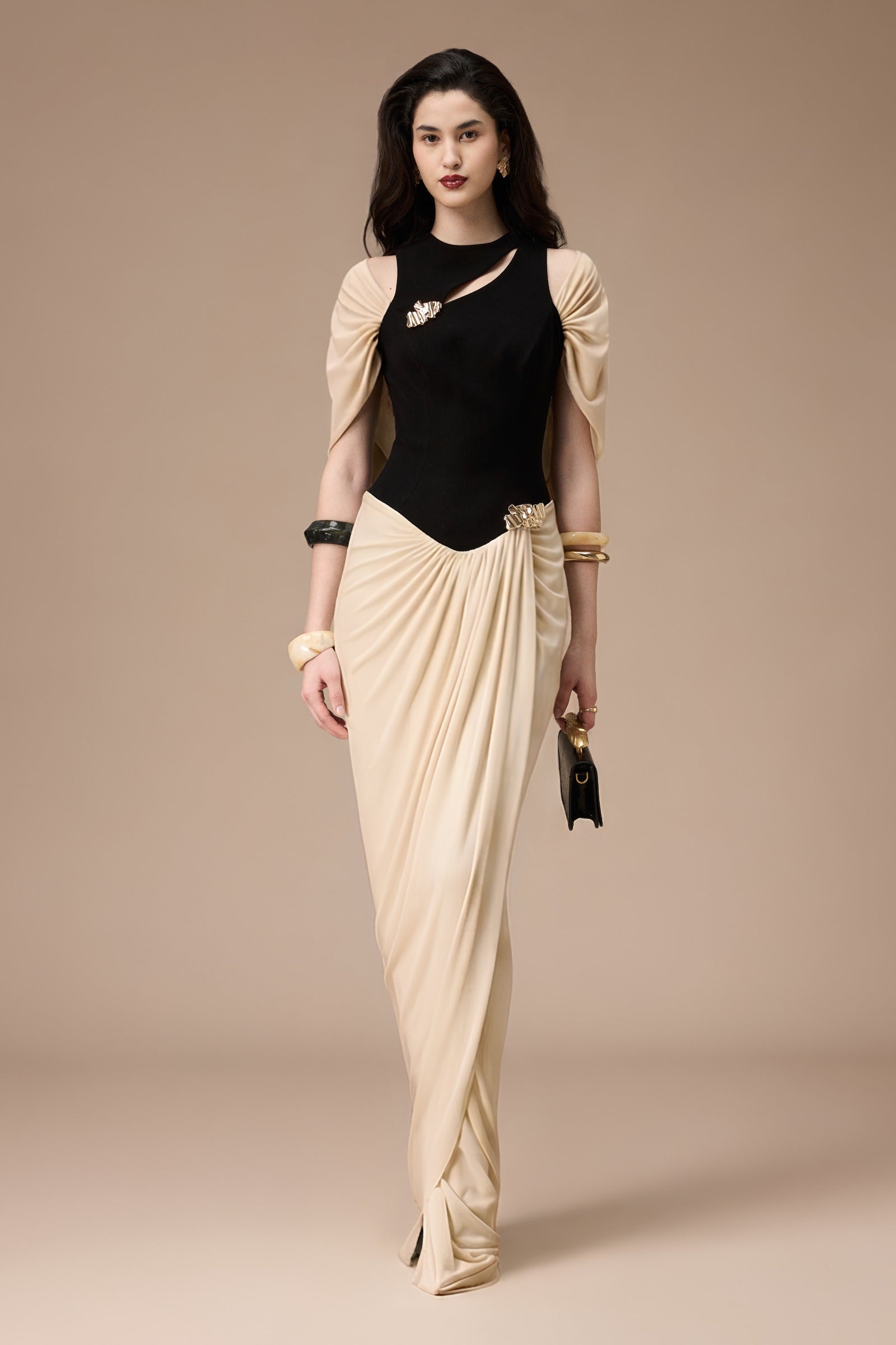Valencia Draped Maxi Dress - MEAN BLVD