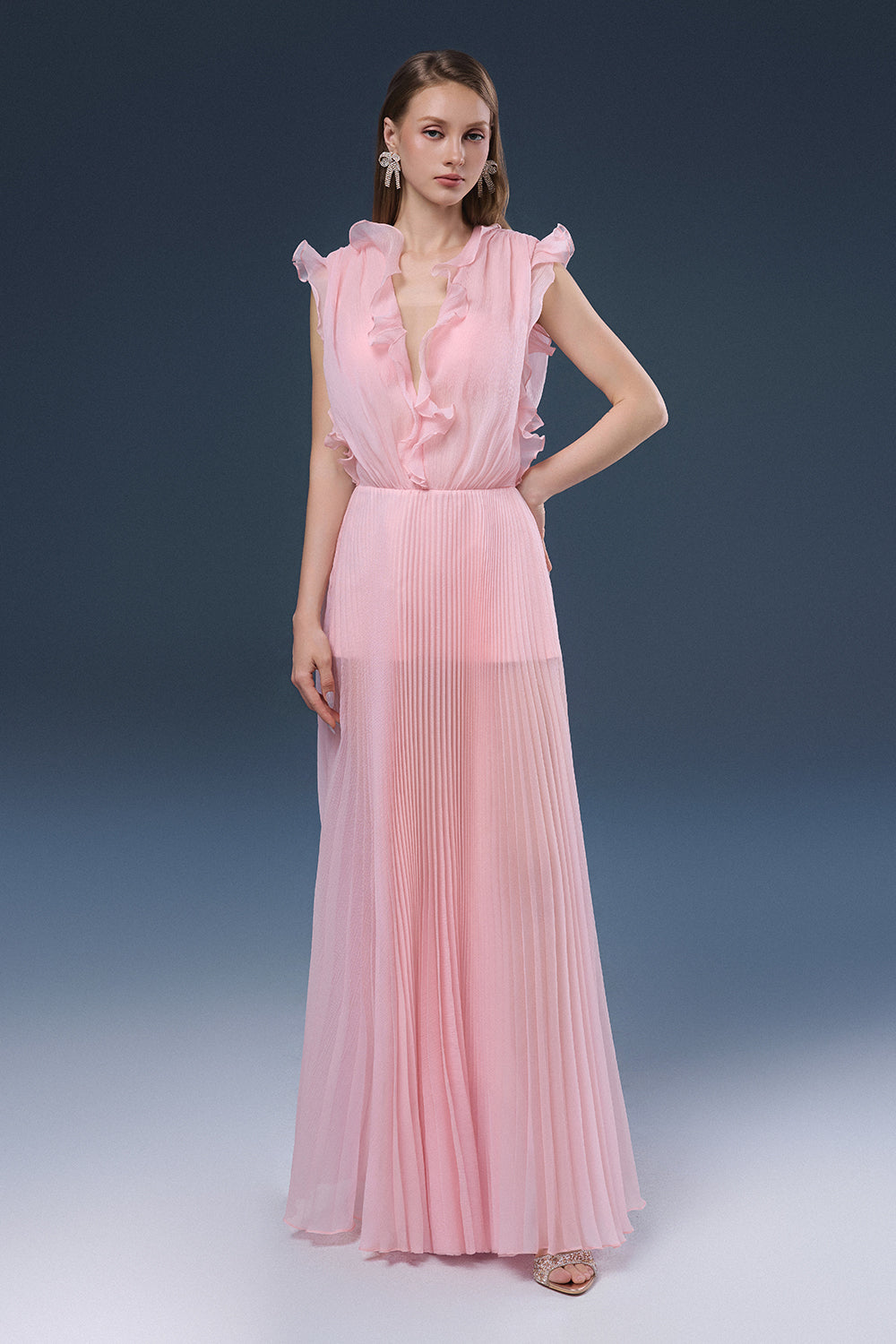 Valencia Ruffle Maxi Dress - MEAN BLVD