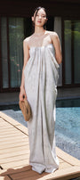 Vein Draped Maxi Dress - MEAN BLVD