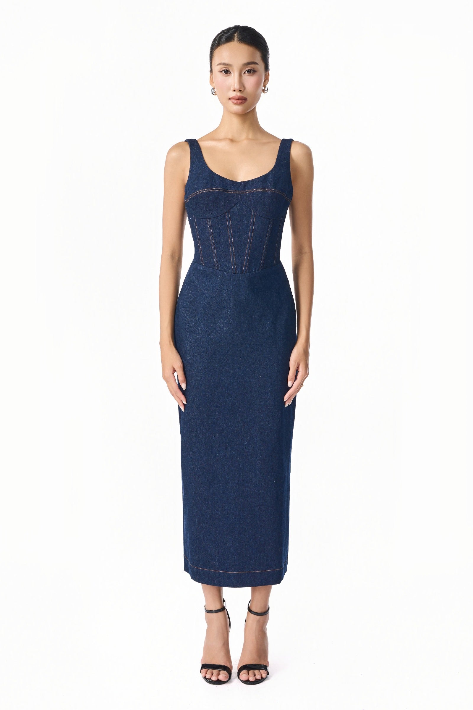 Vela Scoop Neck Midi Dress - MEAN BLVD