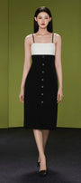Velline Button Midi Dress - MEAN BLVD