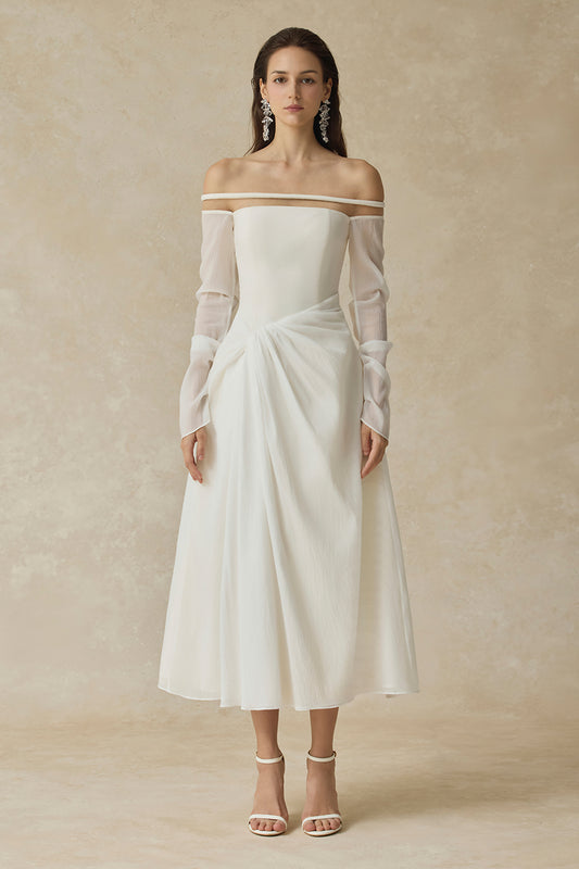 Velora A-line Voile Midi Dress - MEAN BLVD