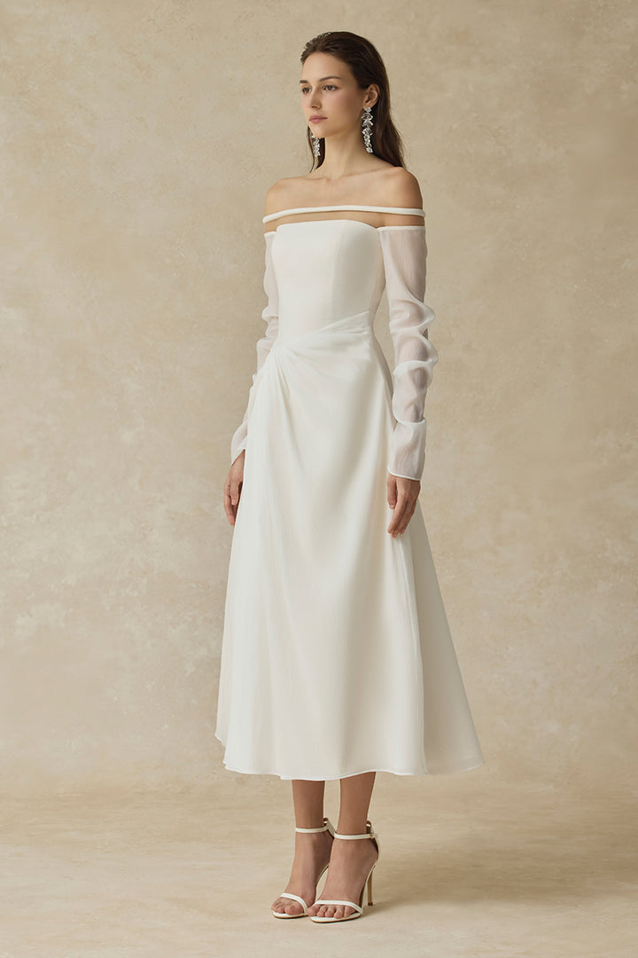 Velora A-line Voile Midi Dress - MEAN BLVD