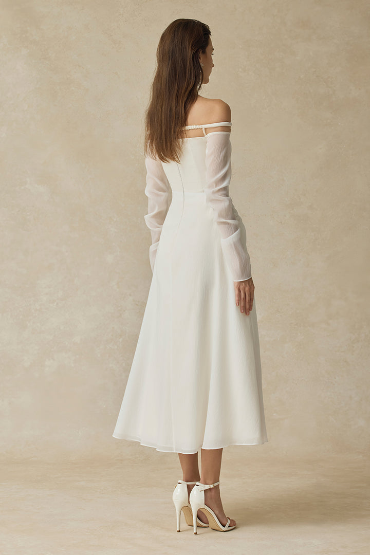 Velora A-line Voile Midi Dress - MEAN BLVD