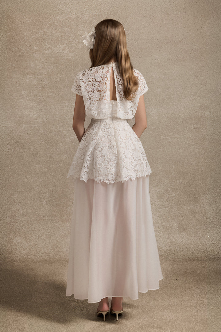 Veloura High Neck Applique Maxi Dress - MEAN BLVD