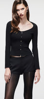 Vera Curved Neck Top - MEAN BLVD