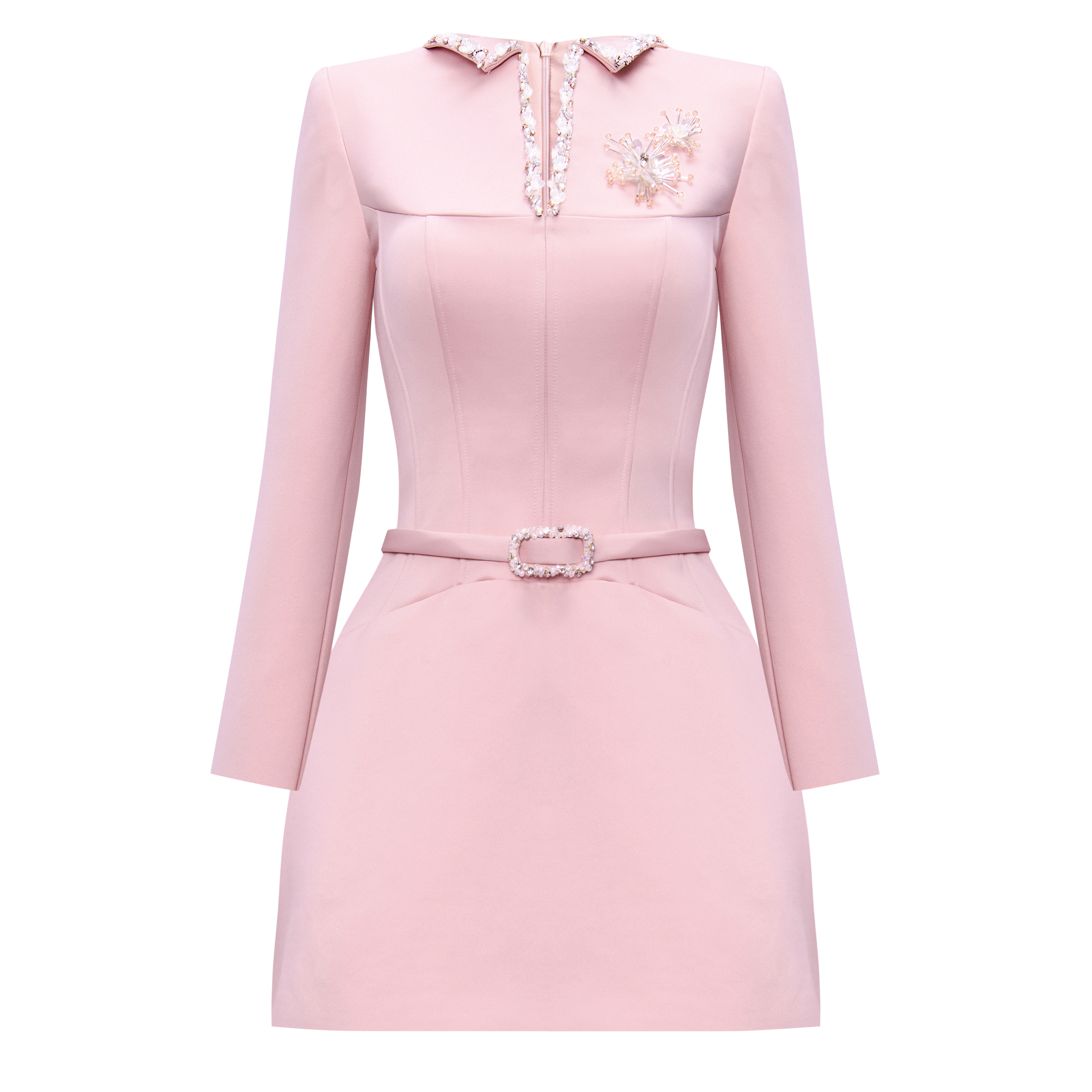 Vérine V-Neck Bead Mini Dress