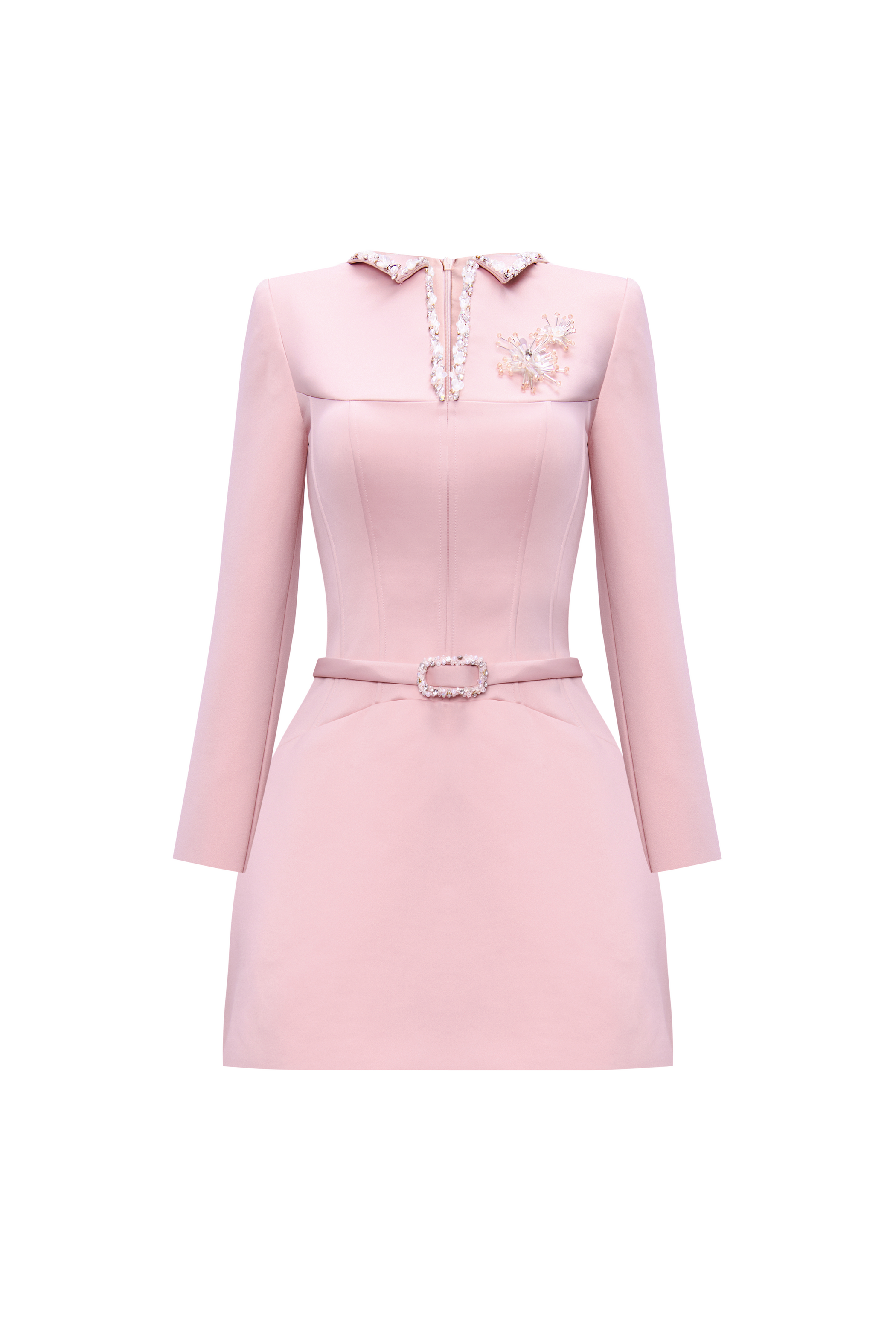 Vérine V-Neck Bead Mini Dress