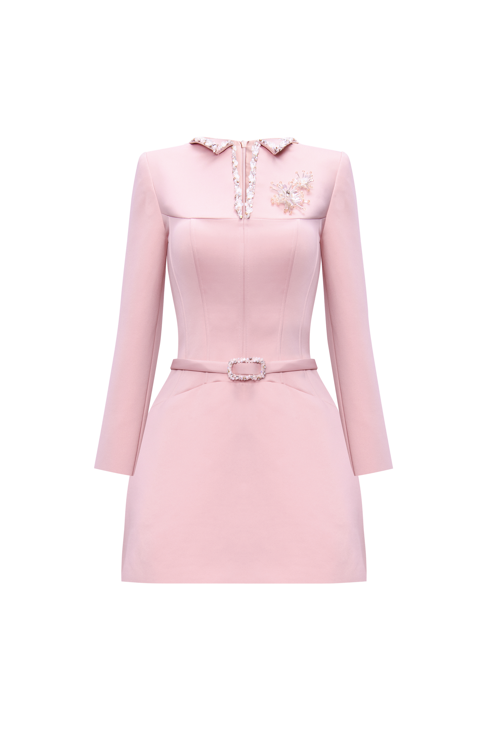 Vérine V-Neck Bead Mini Dress