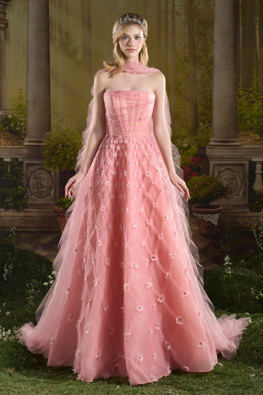 Veronica Straight Across Applique Maxi Dress - MEAN BLVD