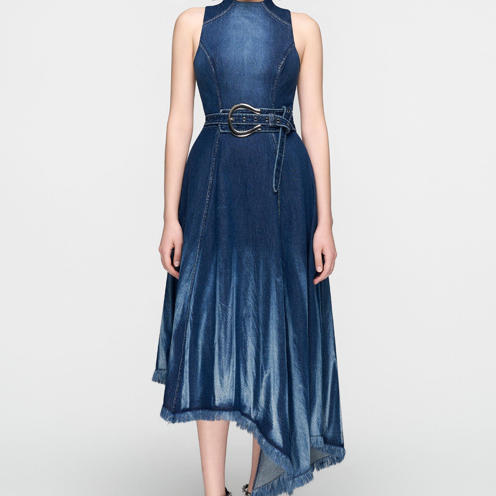 Vesper Asymmetric Midi Dress - MEAN BLVD