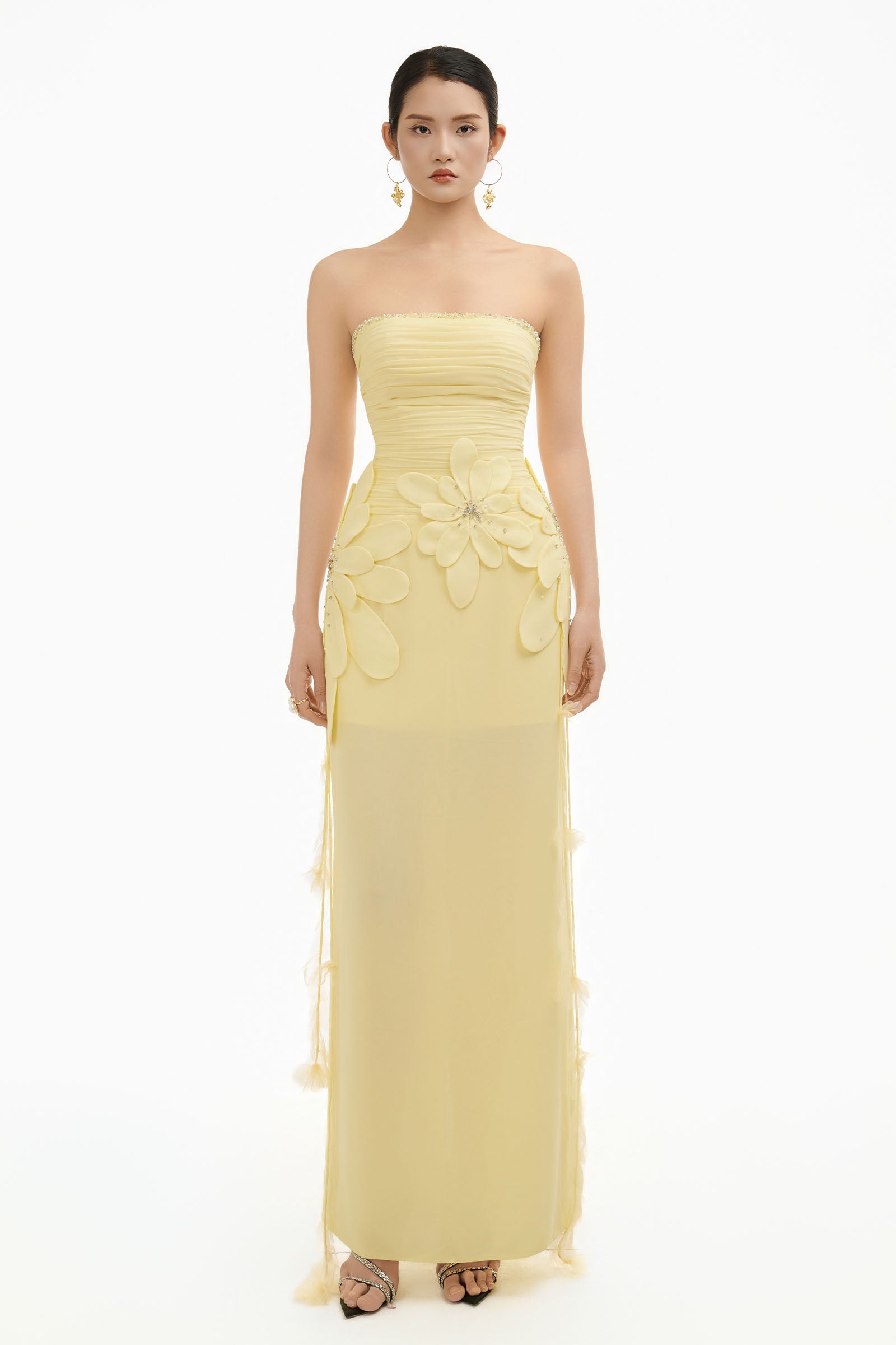 Vesper Ruched Maxi Dress - MEAN BLVD