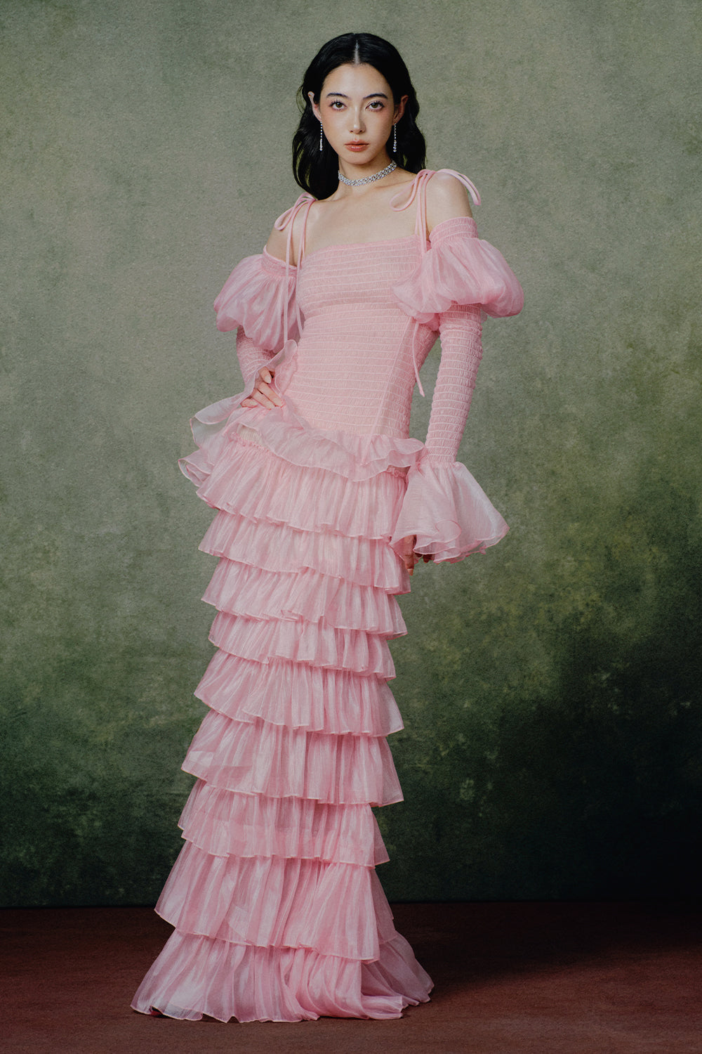 Vespera Shirring Maxi Dress - MEAN BLVD