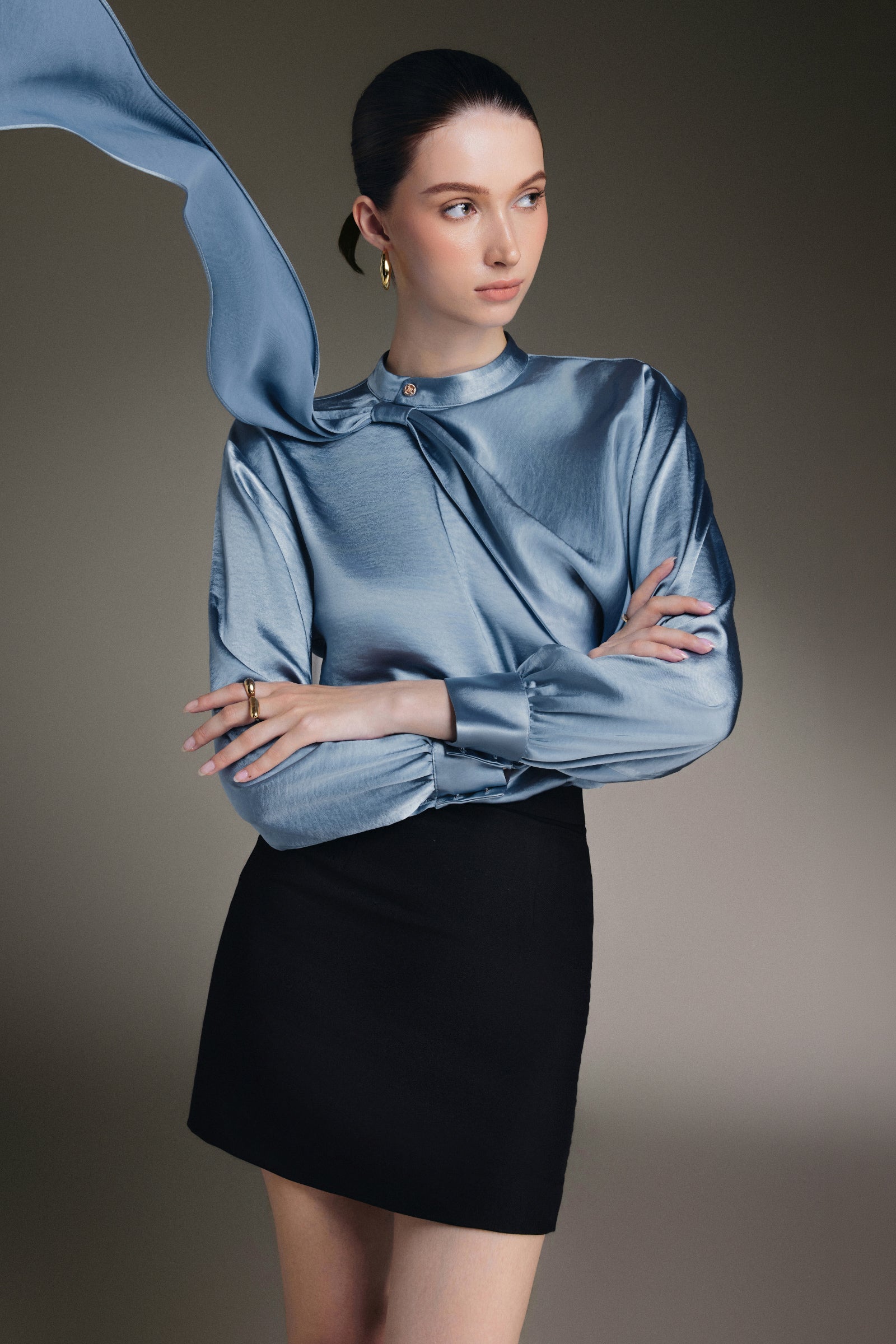 Vianne Scarf Shirt - MEAN BLVD