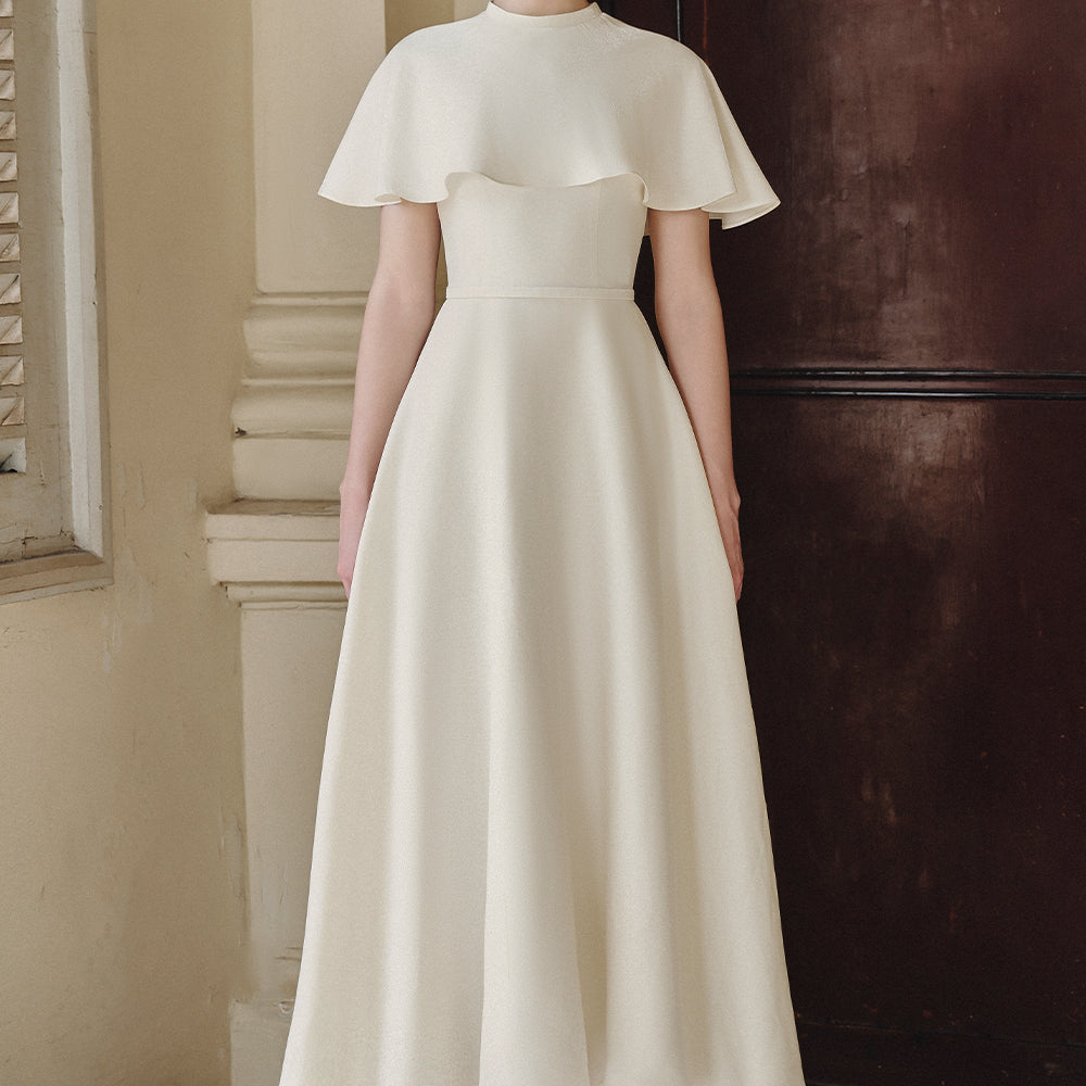 Viella Cape Sleeve Midi Dress - MEAN BLVD