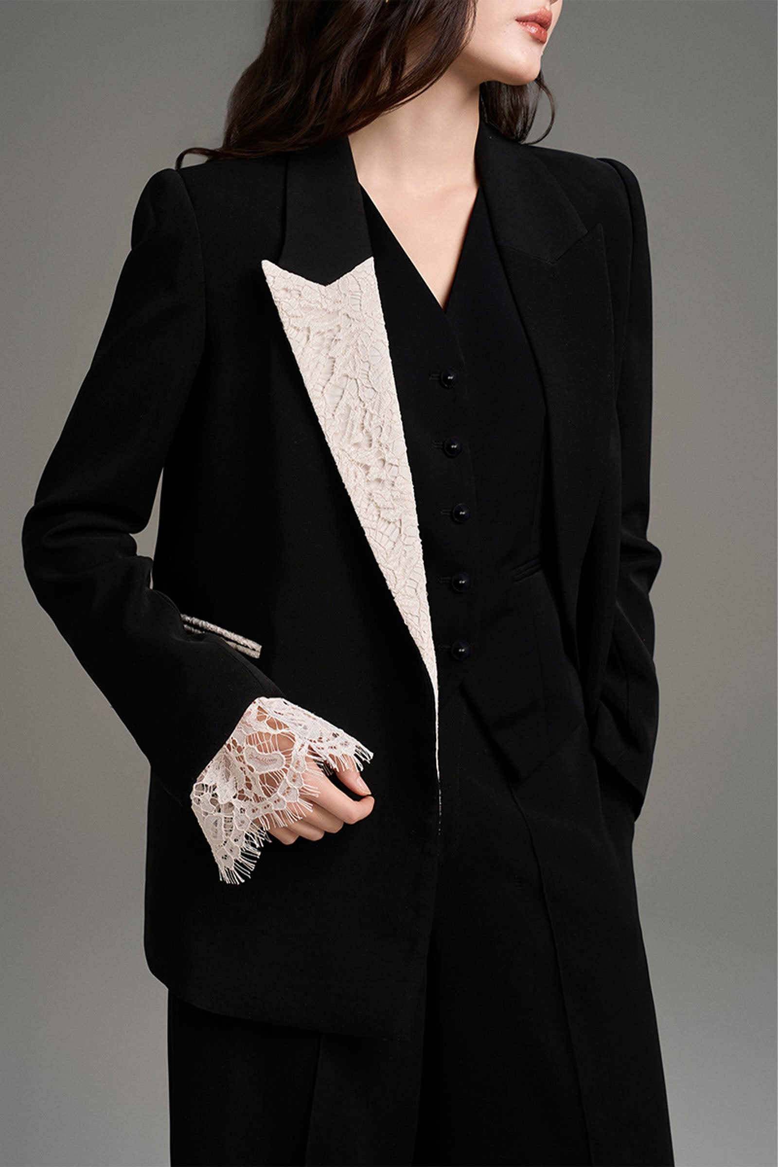 Virelle Notched Lapel Blazer - MEAN BLVD