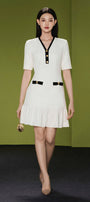 Virelle V-Neck Mini Dress - MEAN BLVD