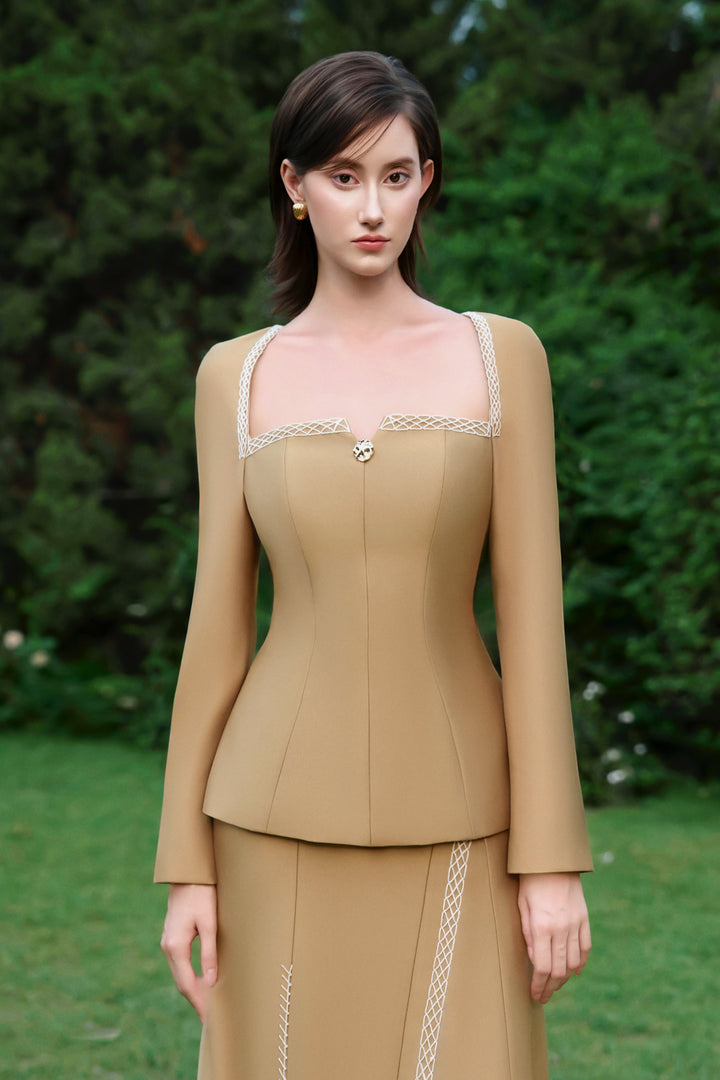 Virtue Trapeze Neck Button Top - MEAN BLVD