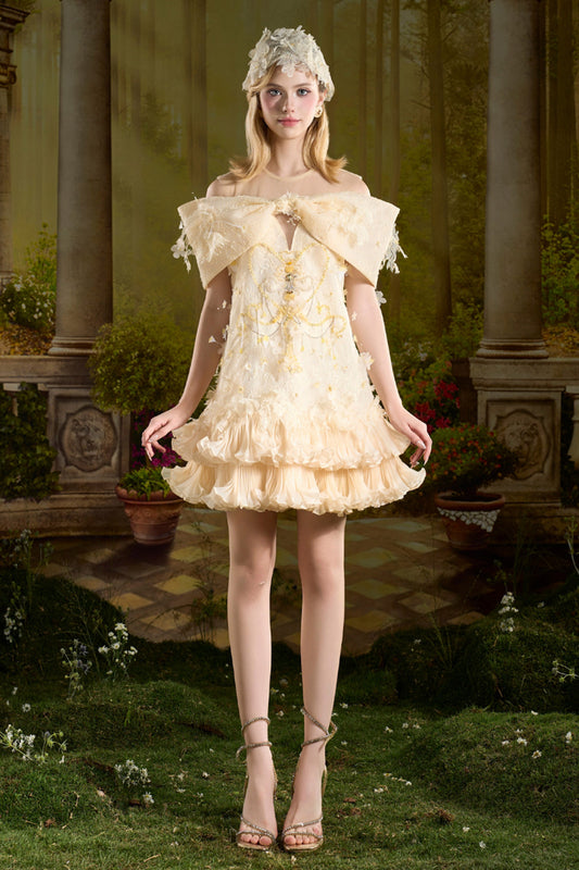 Vivian Babydoll Ribbon Mini Dress - MEAN BLVD