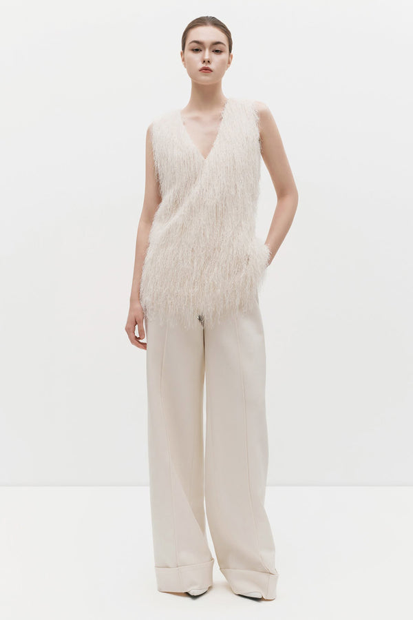 Vivian V-Neck Fringe Top - MEAN BLVD