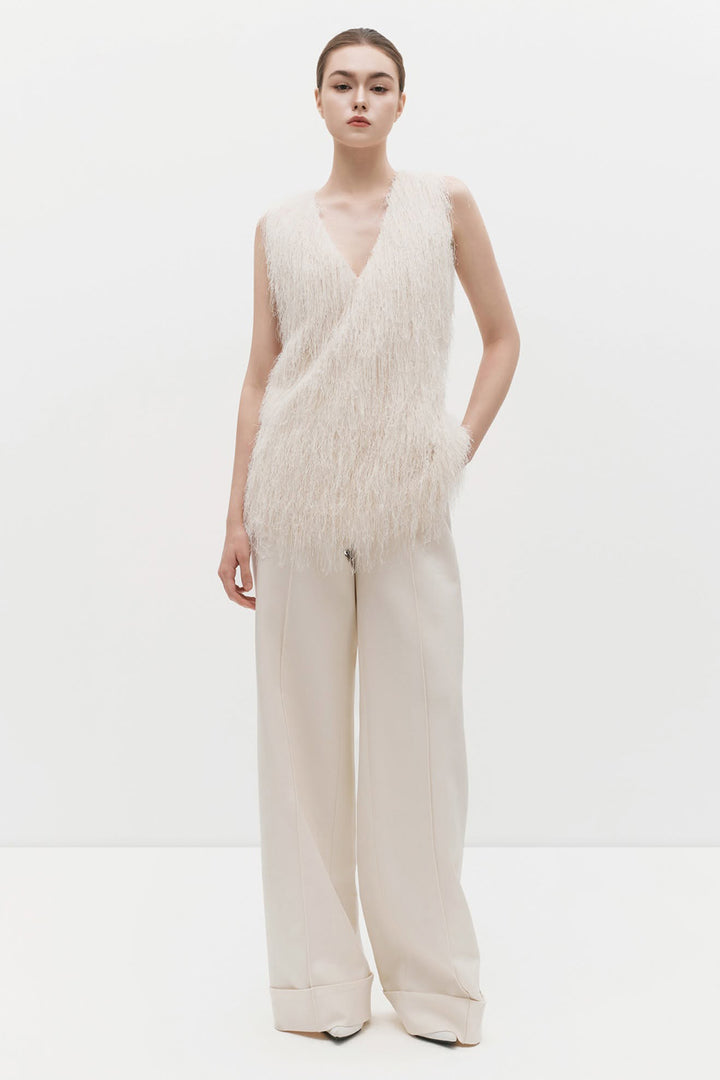 Vivian V-Neck Fringe Top - MEAN BLVD