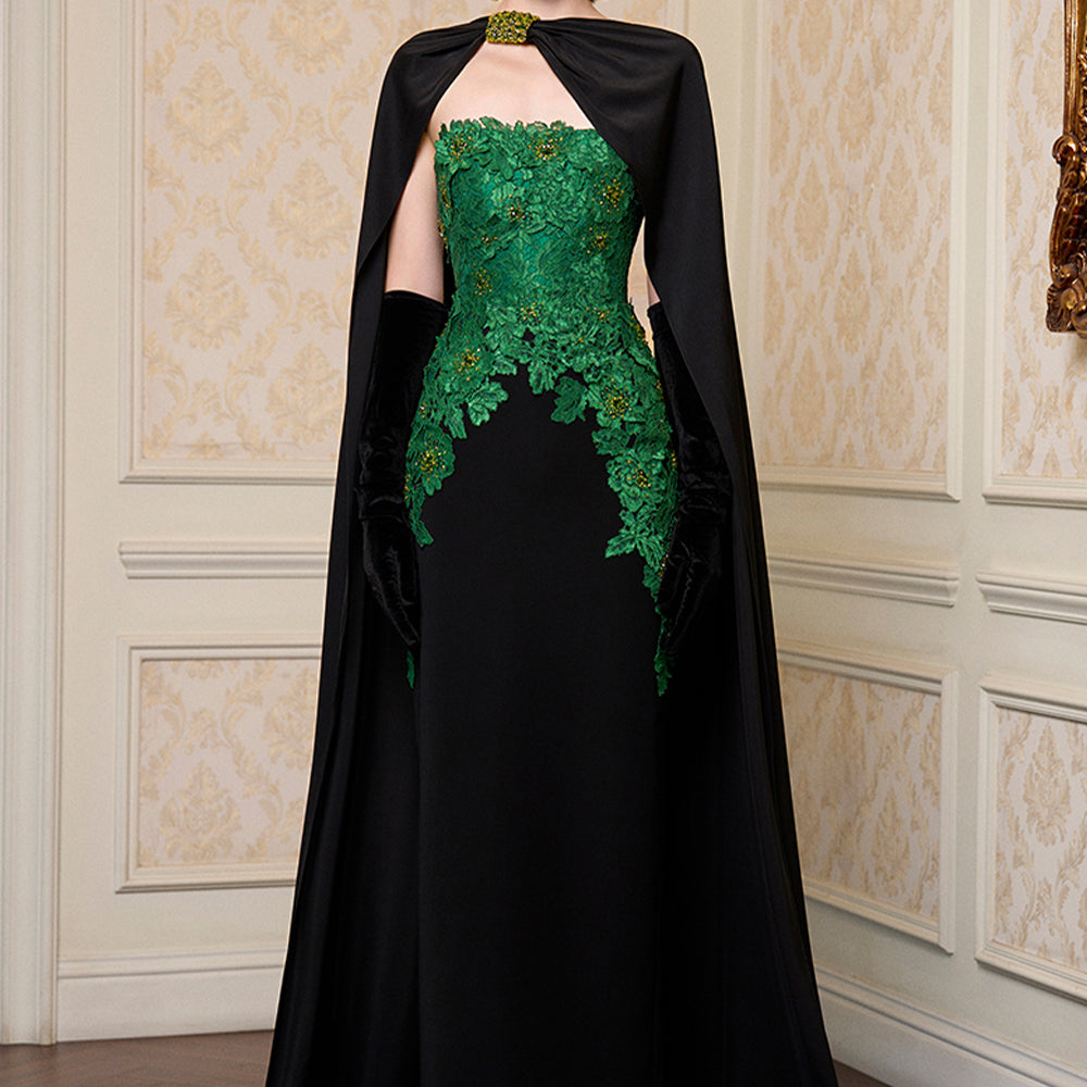 Vivienne Cape Sleeve Maxi Dress - MEAN BLVD