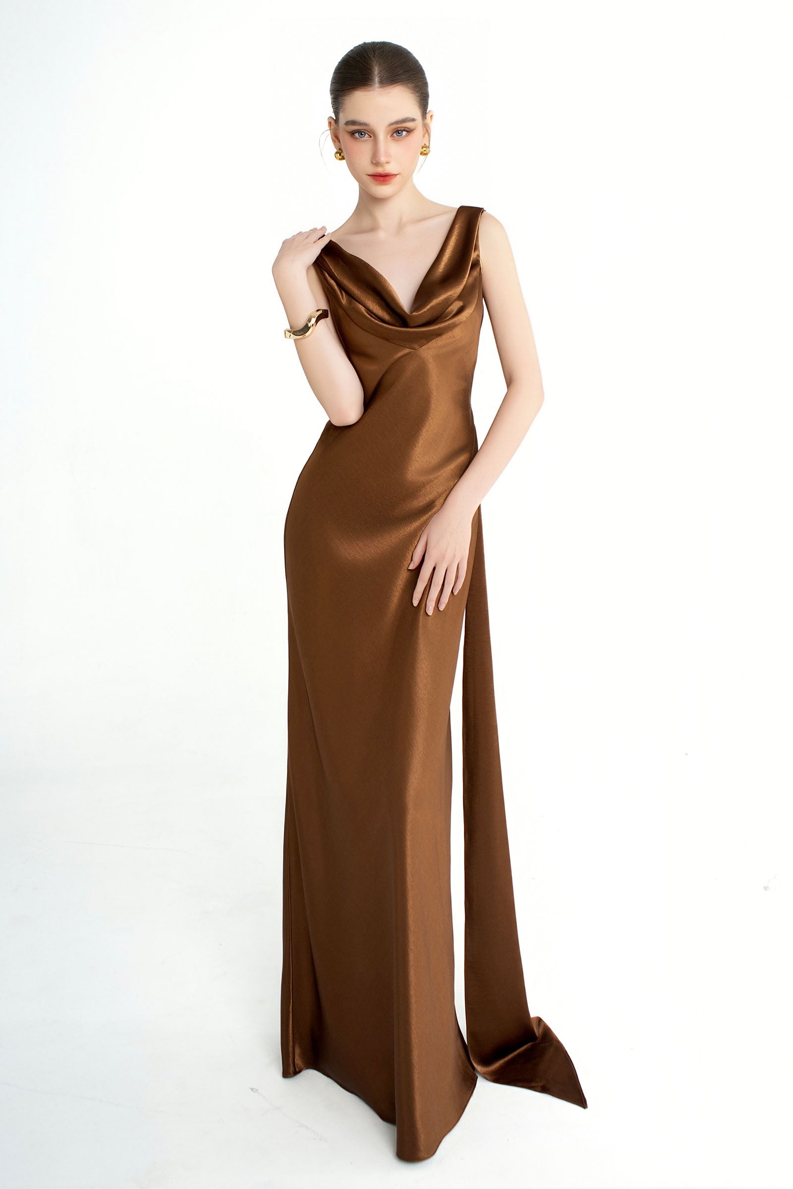 Vivienne Cowl Maxi Dress - MEAN BLVD
