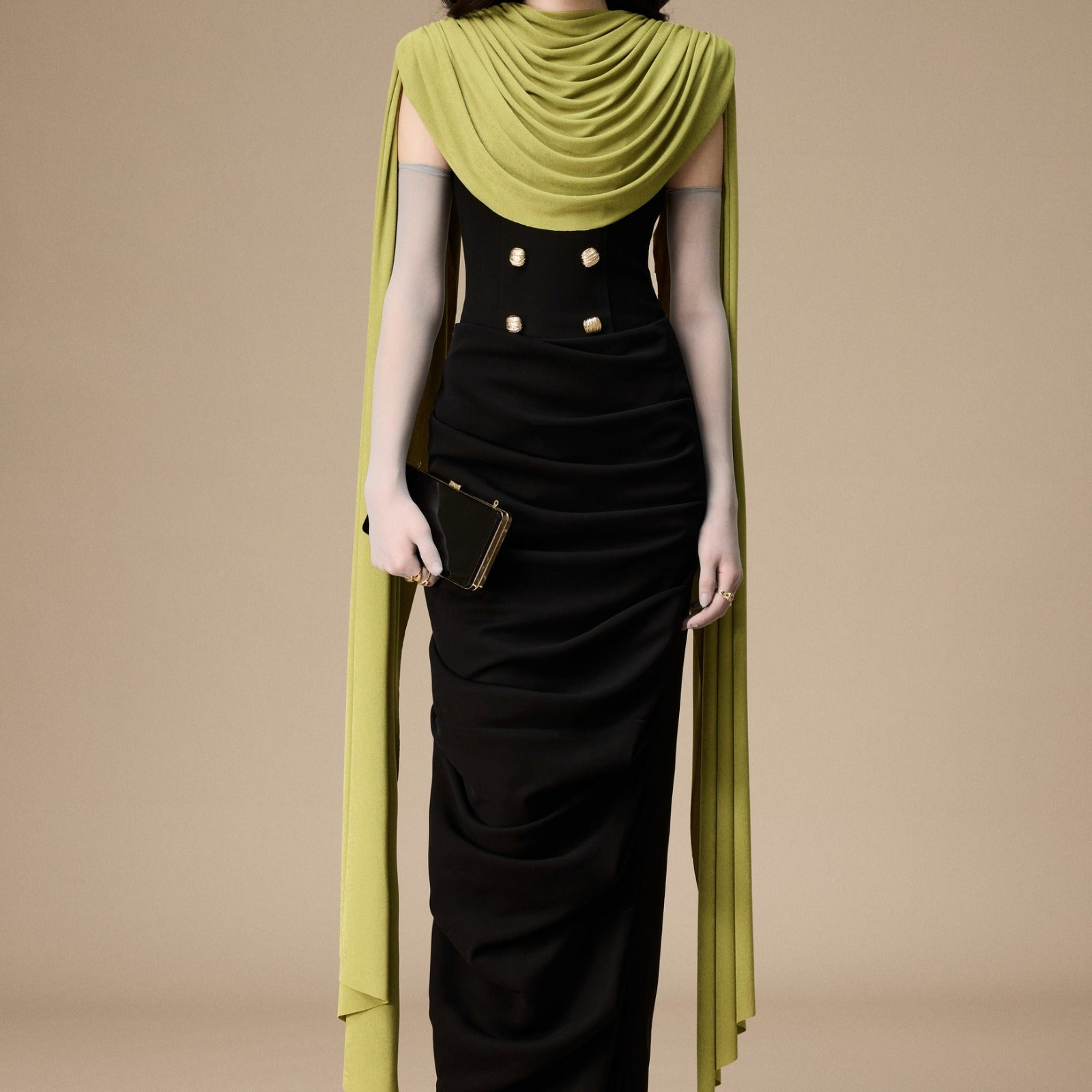 Volley Draped Maxi Dress - MEAN BLVD