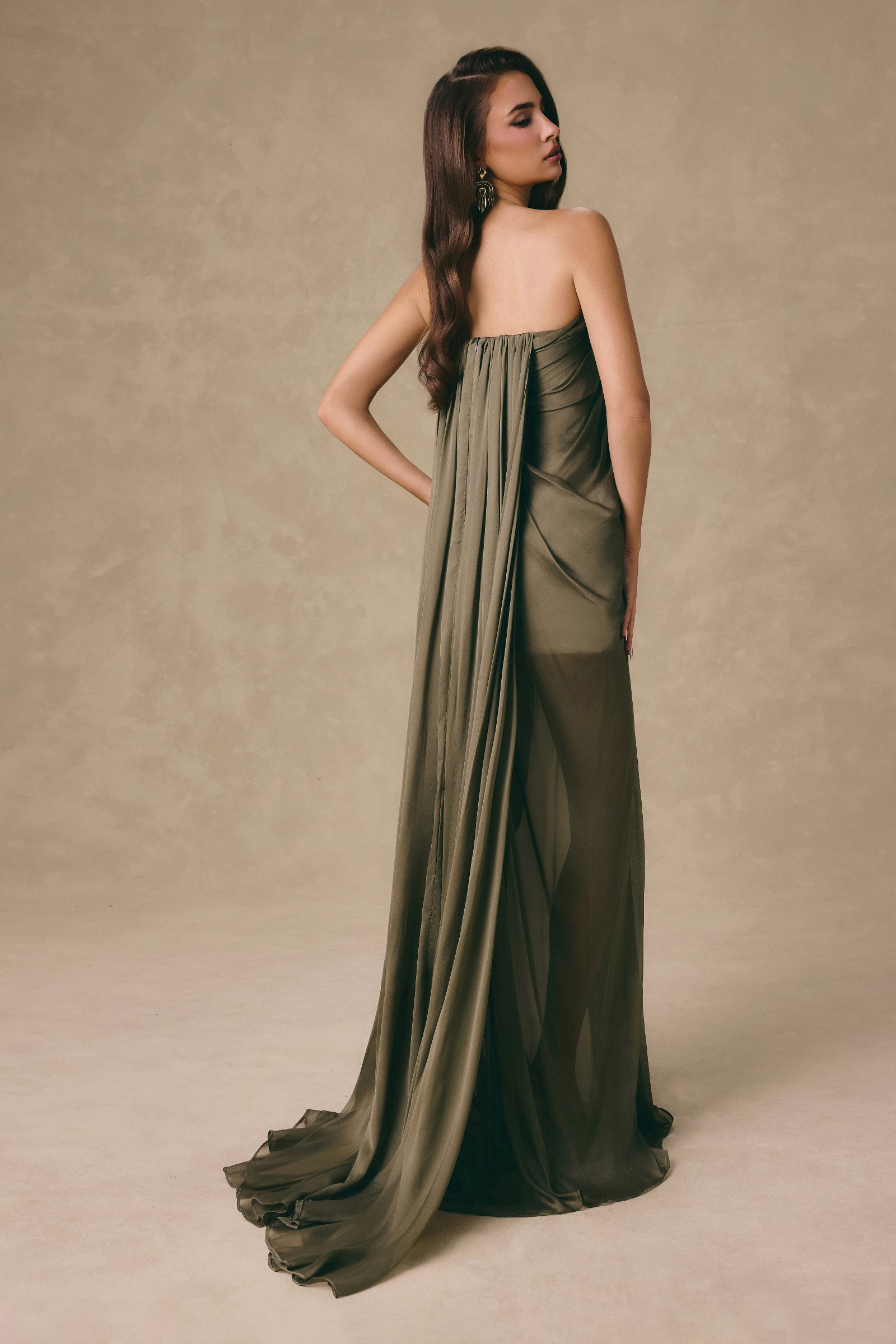Calypso Draped Maxi Dress
