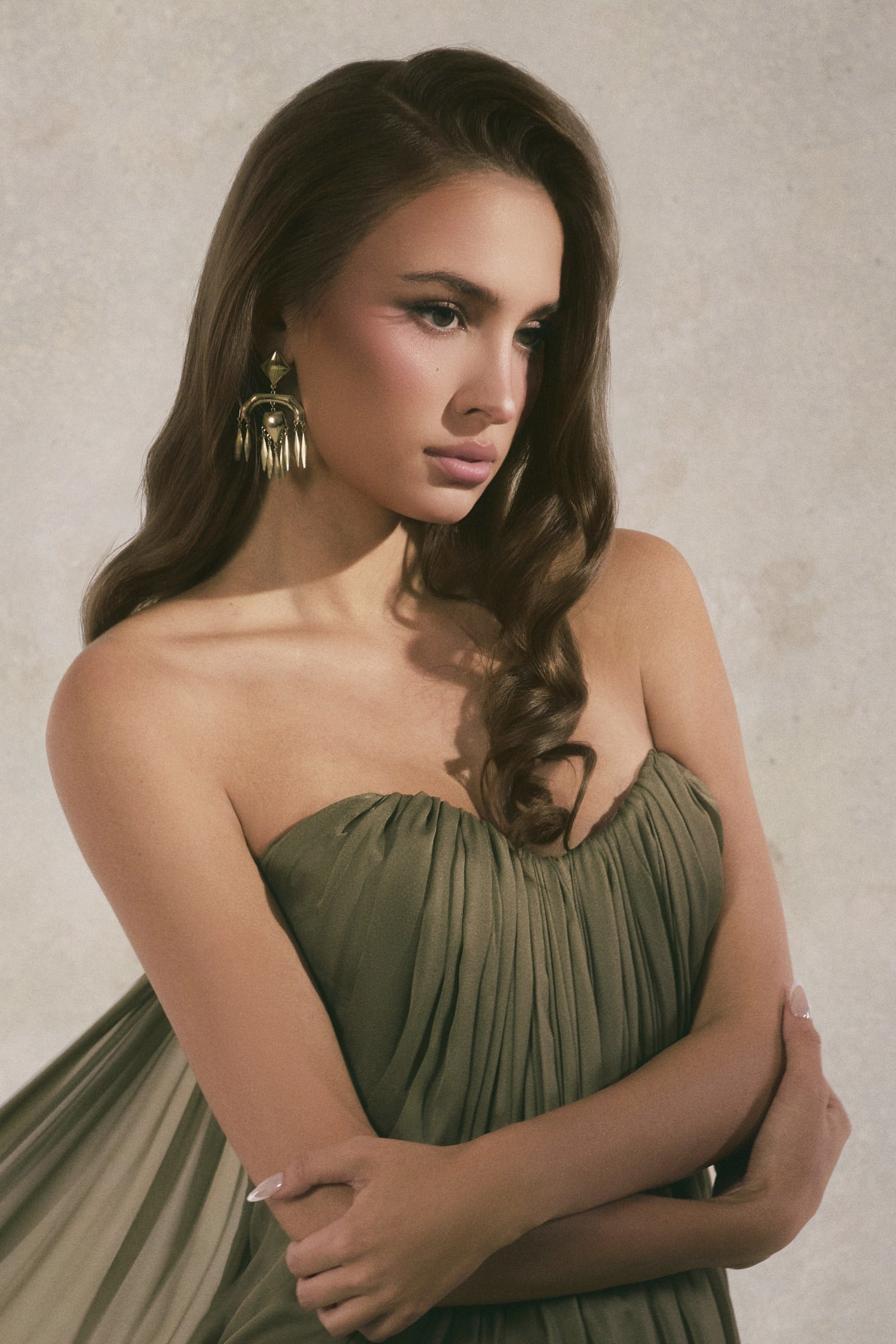 Calypso Draped Maxi Dress