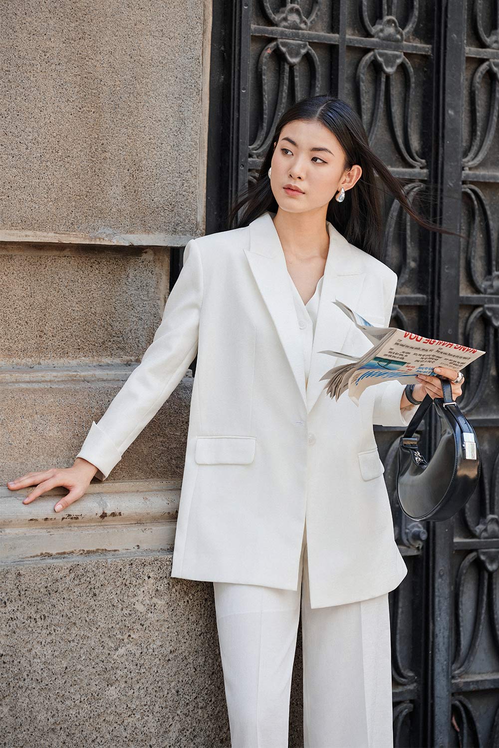 Tove Straight Single Breasted Twinkle Taffeta Blazer