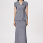 Mien Sheath Back Slit Polyester Maxi Skirt