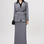 Tinh Straight Notch Lapel Polyester Blazer
