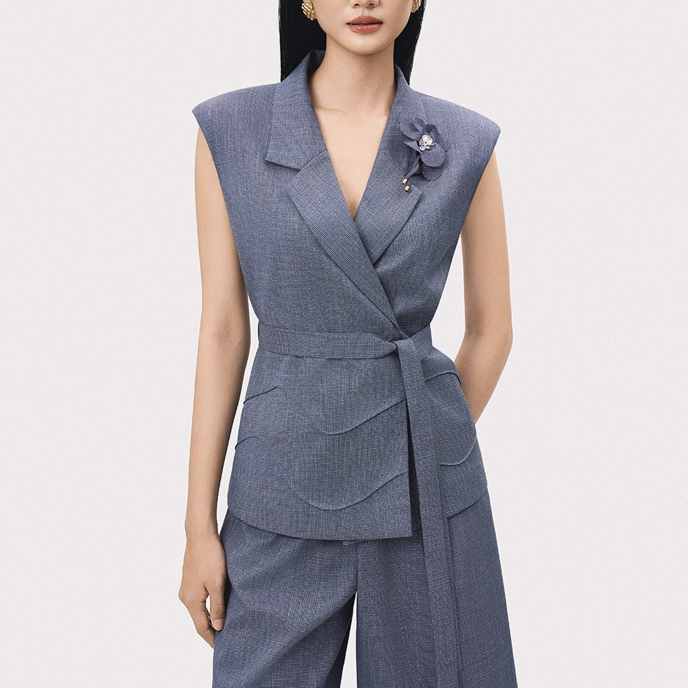 Cuon Straight Ribbed Polyester Knee-length Shorts