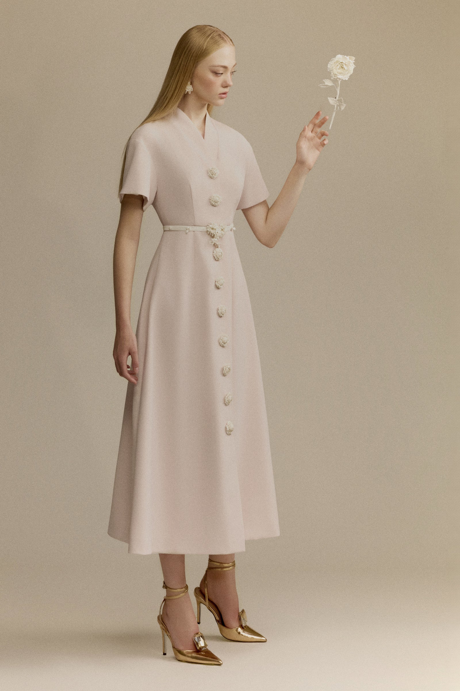 Rosalie Button Midi Dress