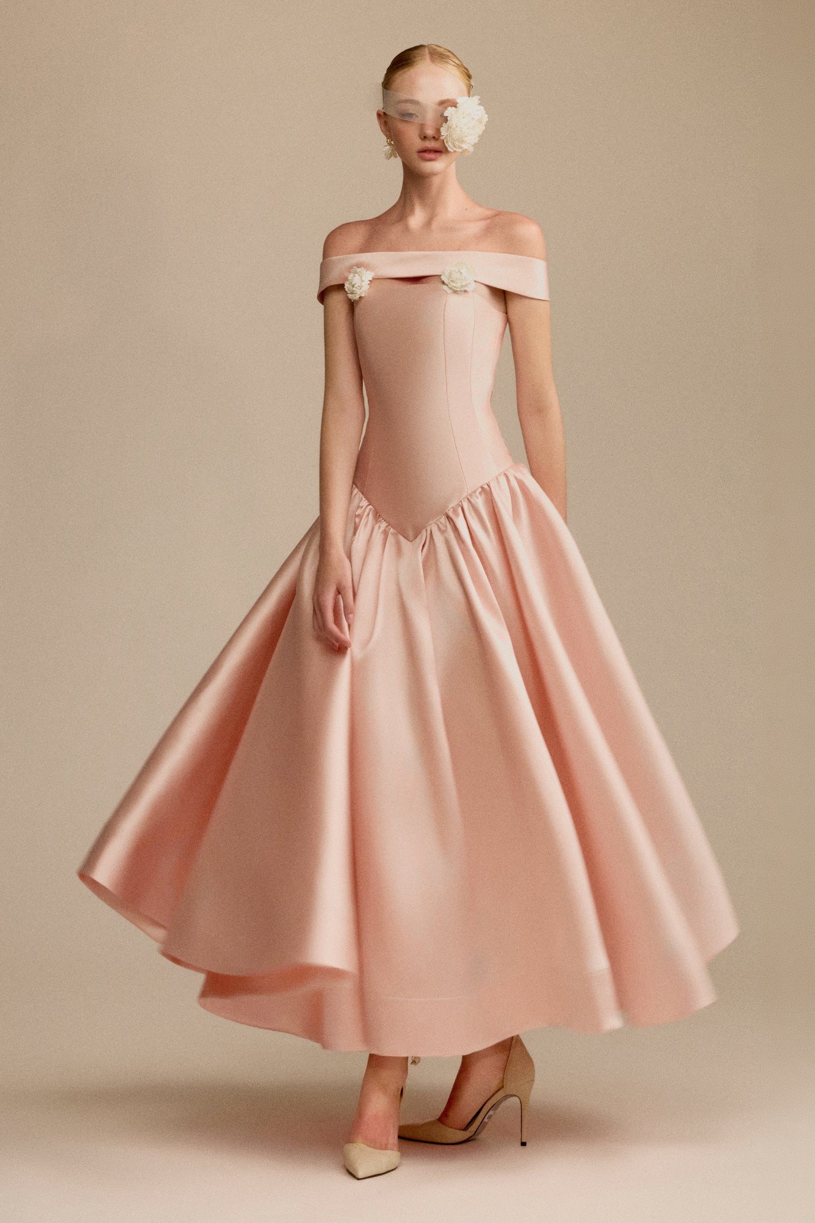 Lucent Off-Shoulder Maxi Dress