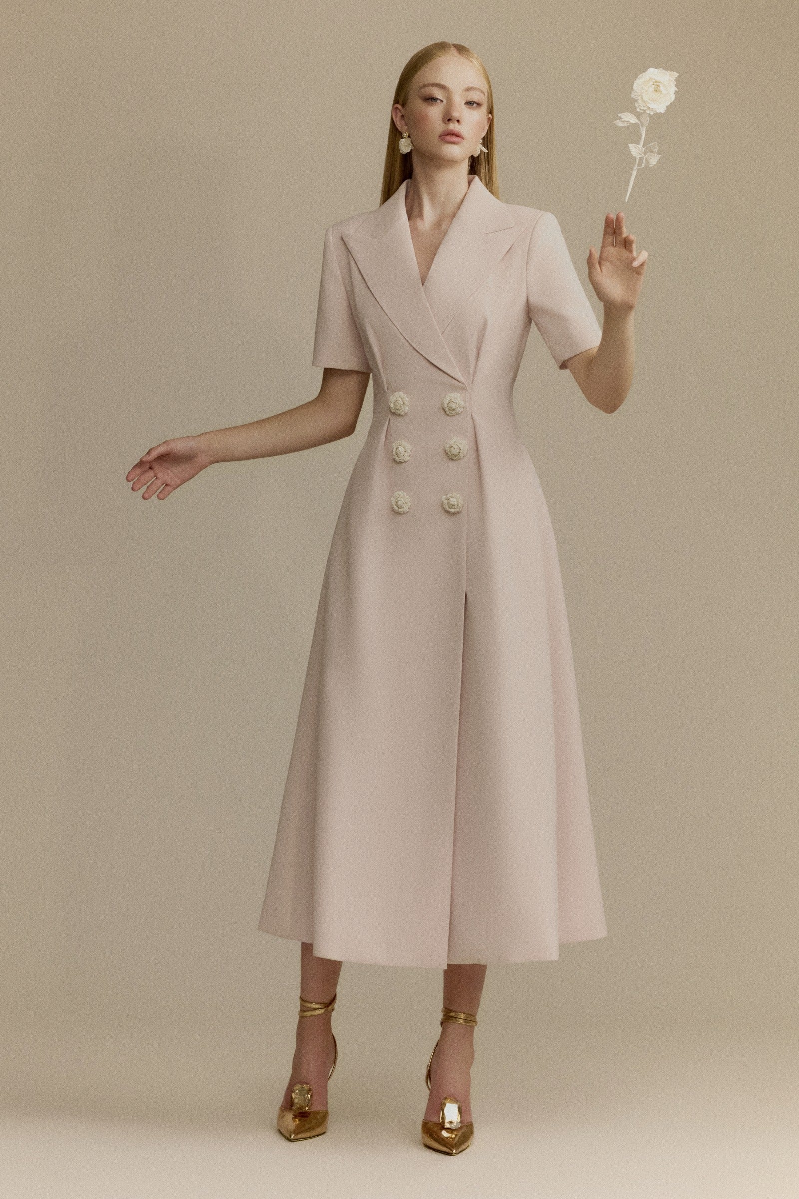Dynasty Button Midi Dress
